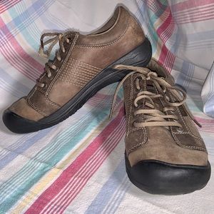 Keen Austin Chocolate Brown Leather Oxford Sz 8